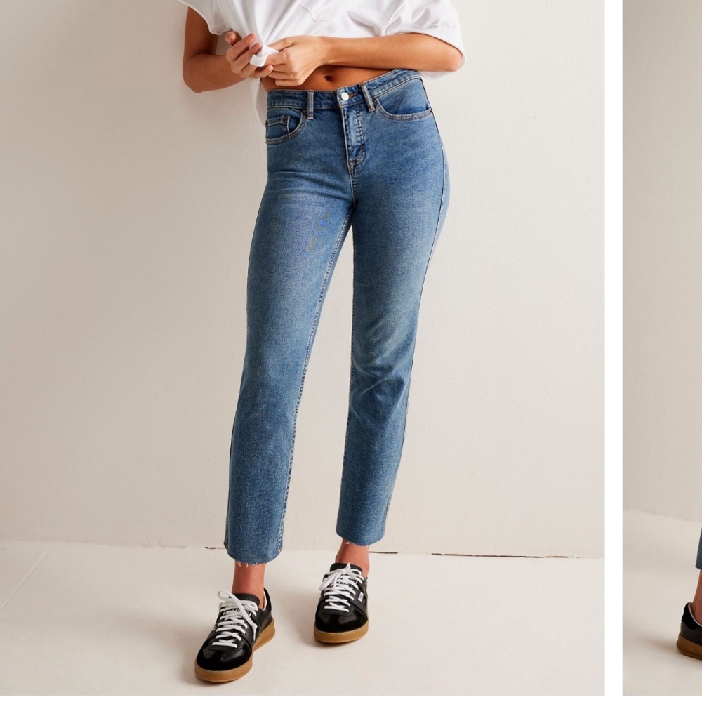 NWT Free People CRVY High-Rise Vintage Straight Jeans